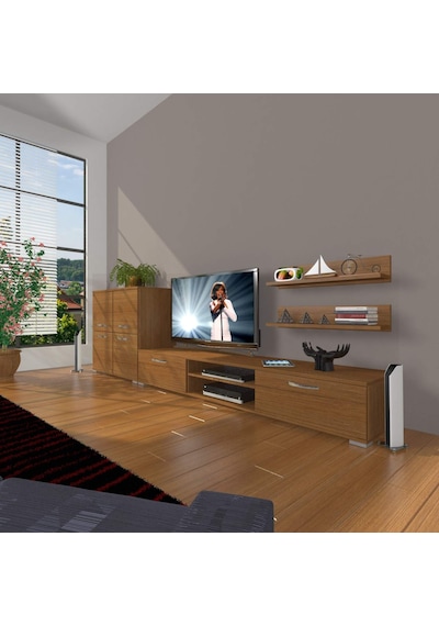 Decoraktiv Eko On Mdf Dvd Tv Ünitesi Tv Sehpası Ceviz