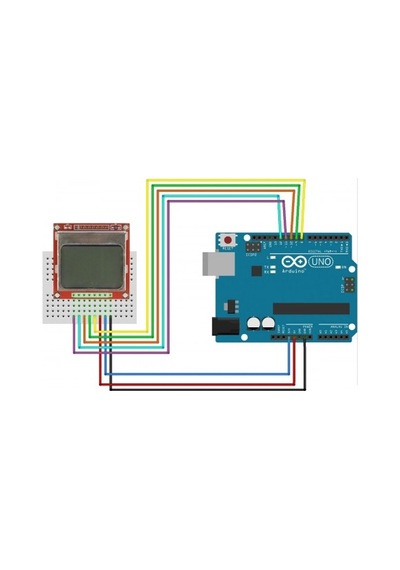 Devremarkt 5110 84x48 Lcd Modül 84 X 48 Pixel Grafik Lcd Display Ekran 5v Beyaz Arka Işık Gösterge Menü Resim