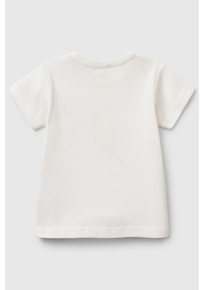 United Colors Of Benetton Erkek Bebek T Shirt Beyaz 3ı9wa1062-1425 Beyaz