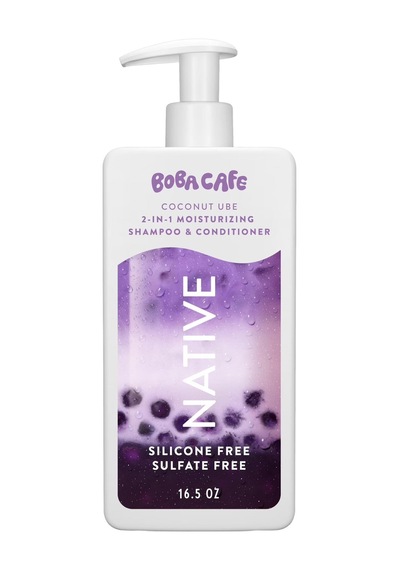 Native Boba Cafe Coconut Ube 2'si 1 Arada Nemlendirici Şampuan Ve Saç Kremi 487ml