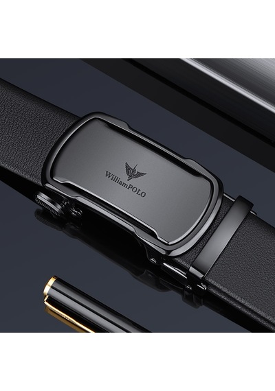 Williampolo Business Hakiki Deri Metal Toka Erkek Kemer Siyah