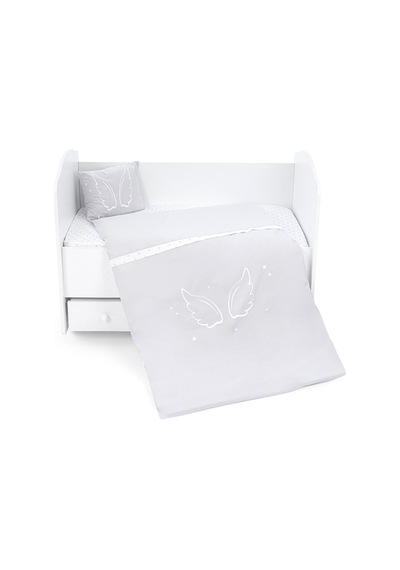 Wellgro Angel Wings 3 Parça Bebek Nevresim Takımı -gri