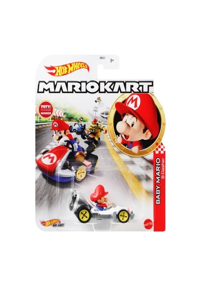 Hot Wheels Mario Kart Karakter Araçlar Baby Mario Grn12