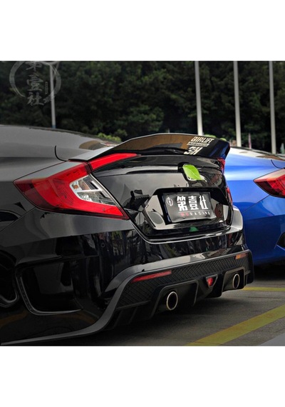 Honda Civic Fc5 Jdm Spoiler Piona Black 2016 Ve Üzeri Spoyler Ithal