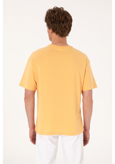 U.S. Polo Assn. Erkek Comfort Fit Turuncu Bisiklet Yaka Tişört 50306912-VR202 U.S. Polo Assn. Erkek Comfort Fit Turuncu Bisiklet Yaka Tişört 50306912-VR202
