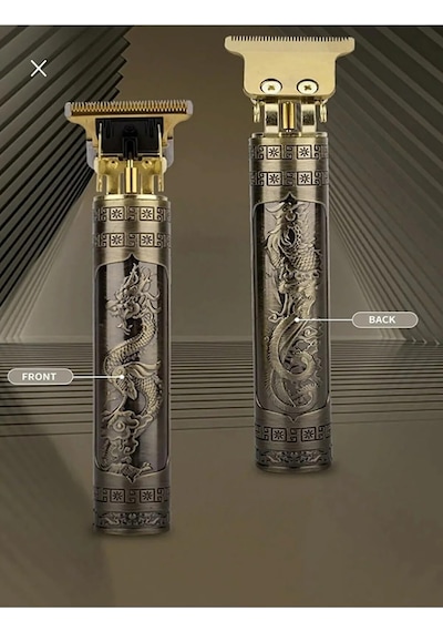 Metal Gövdeli Tıraş Makinesi T-bıçaklı Saç, Sakal Ve Ense Kesme Makinesi, Şarjlı Profesyonel Trimmer, Lazer Çizim Ve Epilasyon Öncesi Bakım İçin Tıraş Makinesi Diğer