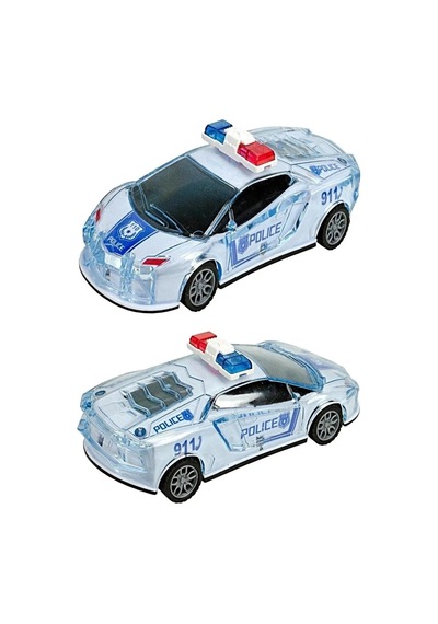 Işıklı Sesli Sürtmeli Polis Arabası Oyuncak Polis Sirenli Pilli Sürtmeli Polis Ekip Arabası 15cm.
