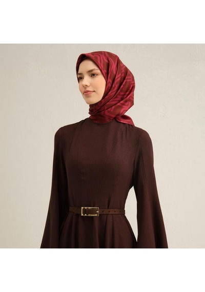 Armine E25ya9343d02 87 Dj Saf İpek Eşarp 9343d T Bordo