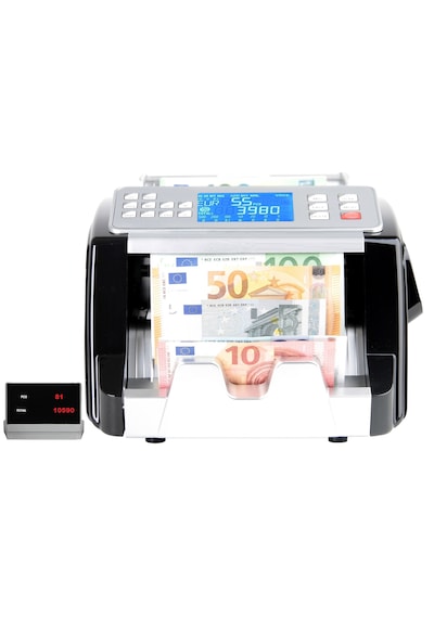 Plus Silver Multi Mix Karışık Para Sayma Makinesi Ve Sahte Yakalama - Tl Ve Euro Karışık - Usd Adet Sayım - Müşteri Ekranı
