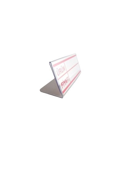 10 Adet Standlı Etiket Seti 10x4 Cm Silinebilir Ayaklı Vitrin