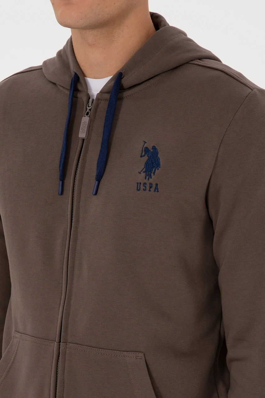 U.s. Polo Assn. Erkek Vizon Hırka Örme 50307765-vr052 Vizon