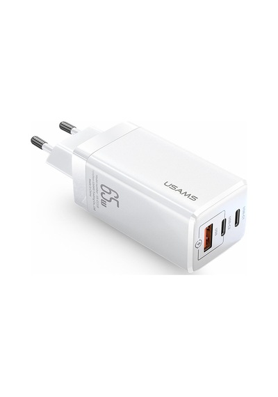 Usams US-CC110 65W GaN Şarj Başlığı + US-SJ459 100W Type-C to Type-C Şarj ve Data Kablosu Hızlı Şarj Kiti