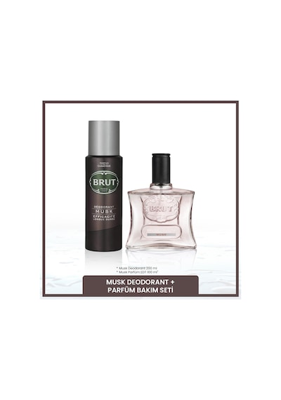 Brut Musk Erkek Parfüm EDT 100 ML + Musk Erkek Sprey Deodorant 200 ML