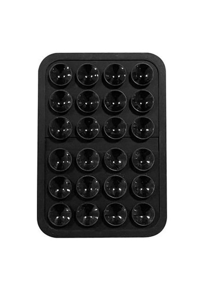 Vantuzlu Silikon Telefon Tutucu Siyah Siyah