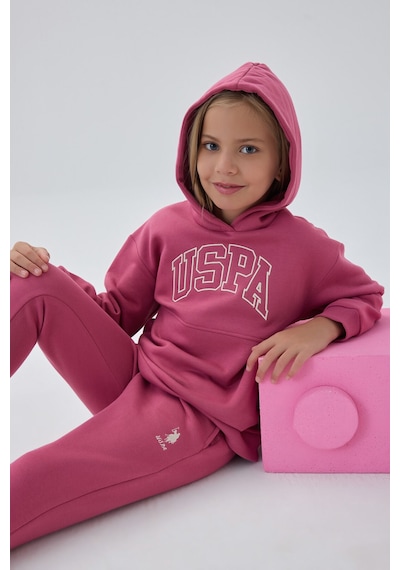 U.S. Polo Assn. Kız Çocuk Bordo Eşofman Takımı Bordo
