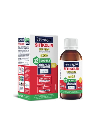 Sorvagen Double Sitikolin Sıvı Form-sitikolin Dha Omega 3 Ve B12 150 Ml