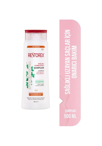 Restorex Speed Strong Kuru ve Normal Saçlar İçin Bakım Şampuanı 500 ml - Sarmaşık Özlü Uzama