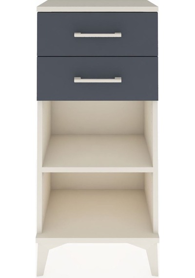 Arges Komodin Tek Raflı 2 Çekmeceli 44x30x96 Aytaşı-antrasit Aytaşı