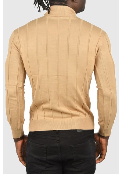 Deepsea Erkek Camel Slim Fit Likralı Tüylenme Yapmayan Yarım Balıkçı Çizgili Triko Yarım Boğazlı Kazak 2505503 Camel Deepsea Erkek Camel Slim Fit Likralı Tüylenme Yapmayan Yarım Balıkçı Çizgili Triko Yarım Boğazlı Kazak 2505503 Camel
