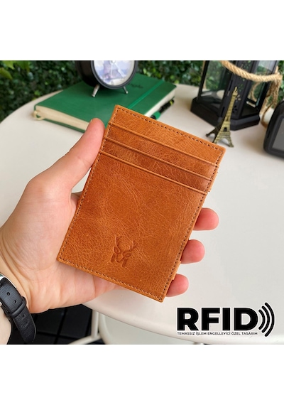 Modica Lotus - Hakiki Deri RFID Korumalı Sihirbaz Cüzdan