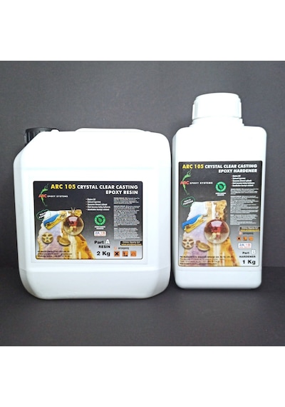 Epoksi Reçine Ultra Şeffaf Hobi Epoksi Seti Arc105 3 Kg Set