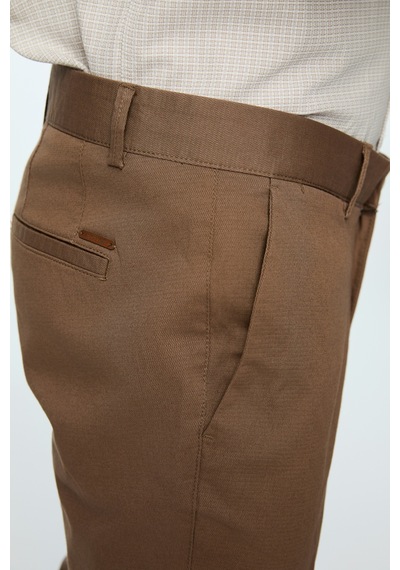Morven Erkek Vizon Pamuk Trend Düz Slim Fit Chino Pantolon 26ys003007405 Vizon