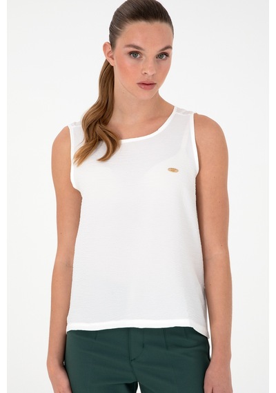 U.s. Polo Assn. Kadın Ekru Gömlek Kısa Kollu 50283453-vr019 Ecru
