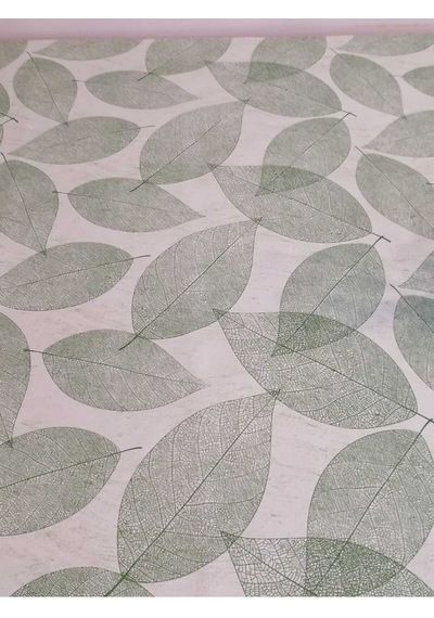 Elyaflı Pvc Muşamba - Desenli Silinebilir Masa Örtüsü 02mrl165c Yeşil
