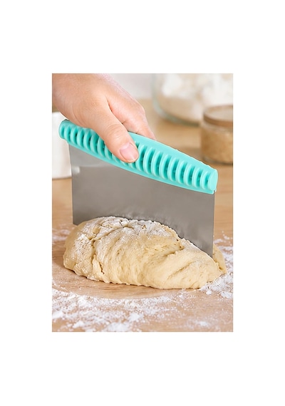 Desenli Saplı Metal Hamur Spatulası, Hamur Kesme Ve Bölme Aparatı, Pasta Sıvama Ve Mutfak Kazıyıcı, Ergonomik Pl Diğer