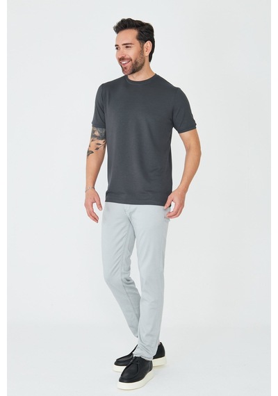 Gri Tencel Kumaş Erkek Yazlık Chino Pantolon