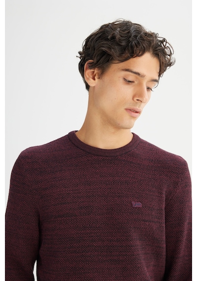 Lee Regular Fit Bisiklet Yaka Erkek Triko Kazak L2520364810 Bordo