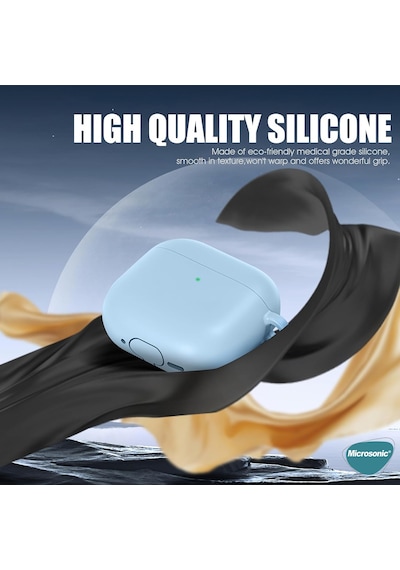 Microsonic Apple Uyumlu AirPods 4 Kılıf Askılı Mat Silikon Pembe