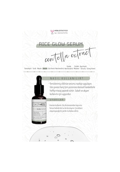 Skin401 Pirinç Özlü Aydınlatıcı Ve Parlaklık Etkili Serum 30ml