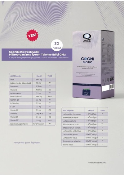 Qmel Cognibiotic 30 Kapsül