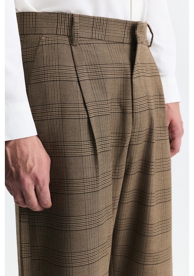 Antioch Barrel Fit Ekose Pantolon Camel