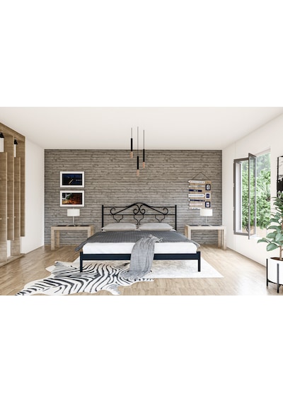 Metalia Metalia Gm 301 Gold Dublex Metal Karyola Siyah 150X200