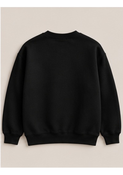 Gıovera Jaguar Premium Oversize Erkek Sweatshirt %100 Pamuk Siyah