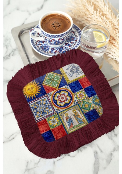 Akdeniz Çini Motifli Püsküllü Sunum Peçetesi-sanatsal Retro Mavi Kiremit Bordo Bardak Altlığı Mendil Gün Batımı Şeftali Akdeniz Çini Motifli Püsküllü Sunum Peçetesi-sanatsal Retro Mavi Kiremit Bordo Bardak Altlığı Mendil Gün Batımı Şeftali