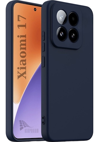 Xiaomi 17 Uyumlu Silikon Kılıf - Pastel Renk Tonu Kamera Korumalı Esnek Kapak - Lacivert Lacivert
