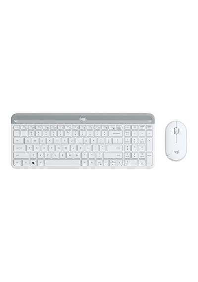 Logitech Mk470 Kablosuz Beyaz İnce İngilizce Q Klavye + Mouse Seti Optik