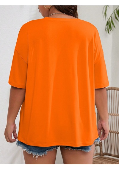 Uyguntarz Unisex Michelangelo Baskılı T-shirt Turuncu