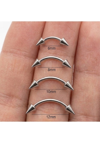 4'lü Kararmaz Çelik Labret Halka Piercing Seti Septum Tragus Helix Dudak Burun Daith Kıkırdak Küpe Gümüş