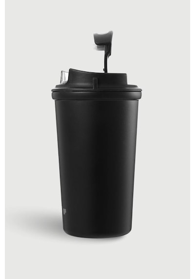 Stevig 4 Work Flip Open Coffee Mug Çelik Termos 400 Ml Black St-250 Siyah