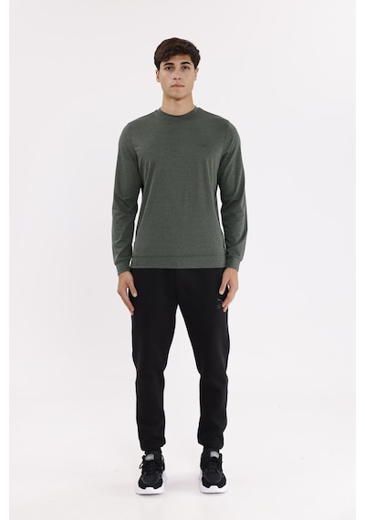 Rowinger Merserize Efektli Yumuşak Doku Ayarlanabilir Kapüşonlu Rahat Kalıp Kapüşonlu Sweatshirt Haki