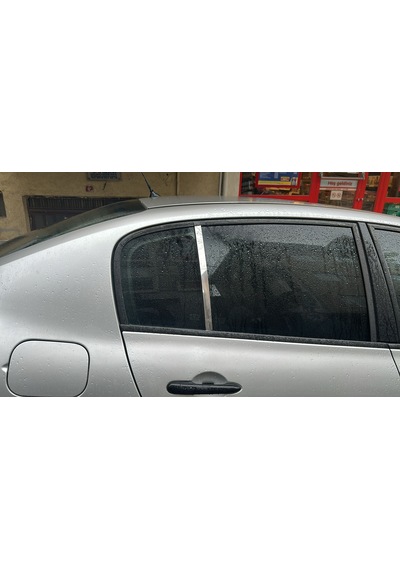 Renault Megane 2 Sedan -hb Uyumlu Kapı Direği Krom Paslanmaz Çelik 2 Parça Cam Direk