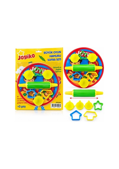 Kids Ve Kids Play-dough K-500 Oyun Hamuru Seti Sofralı Merdane Hamur Kalıpları Sofra Model Masa Çok Renkli