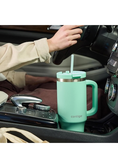 Tr Üniseks Yetişkin Streeterville Tumbler Pipetli Yalıtımlı Su Şişesi, 1.2l, Açık Yeşil Diğer