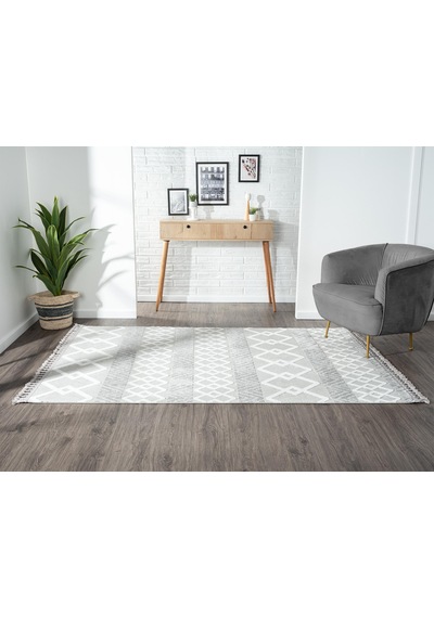 Sümer Sm003a Gri Halı Iskandinav Desen Dekoratif Modern Tozuyok Antialerjik Salon Halısı Koridor-298 Gri