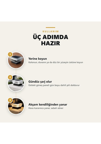 Solar Kolon Başı Ve Duvar Üstü Lambası, Şeffaf, 2 Adet, Gt-sl51