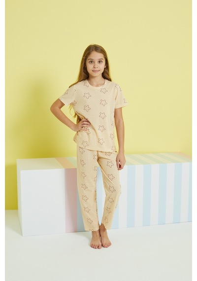 Siyah İnci Örme Pijama Takım 24107083 Çok Renkli